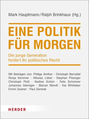 cover image of Eine Politik für morgen